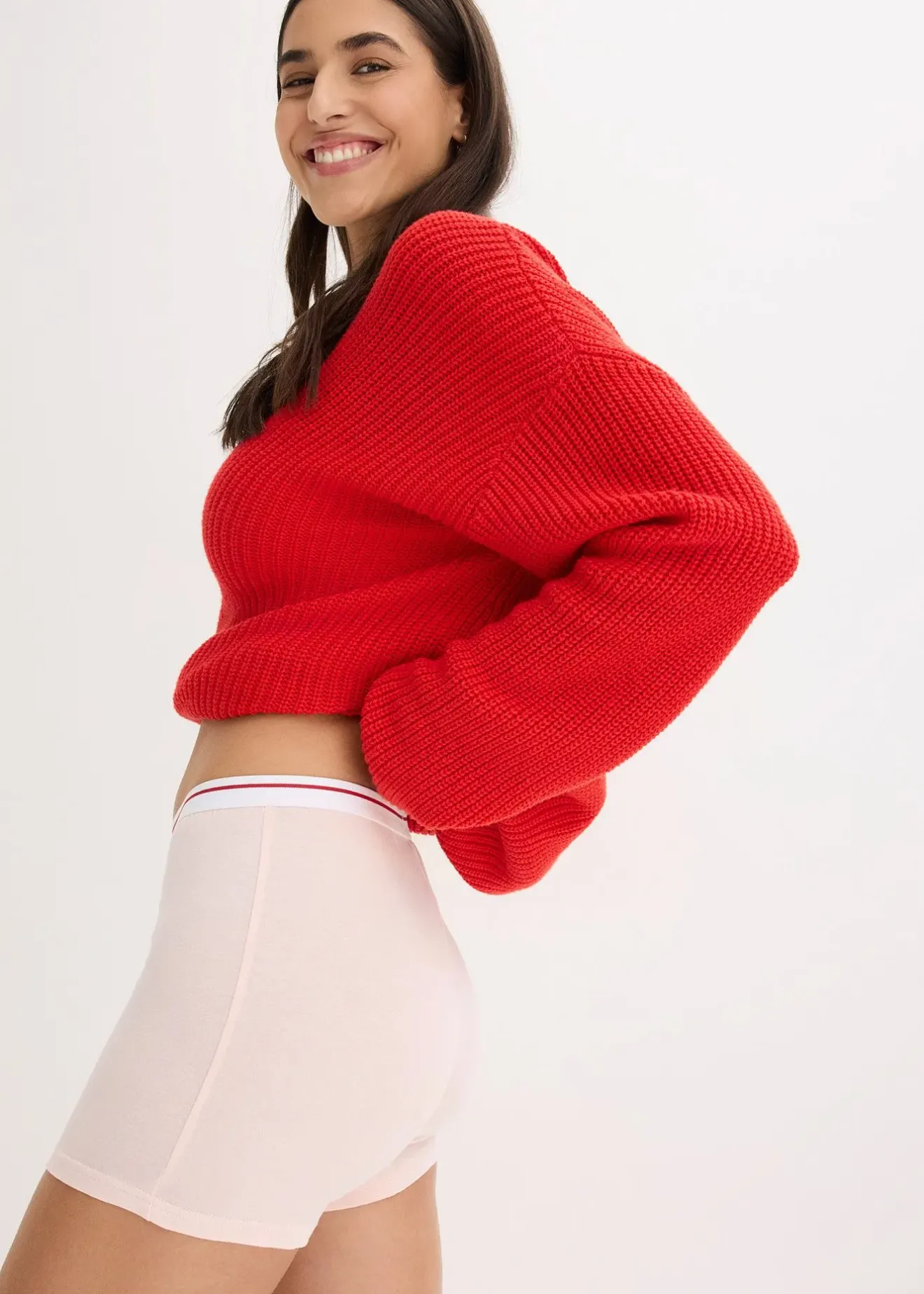 bonprix Lot de 4 boxers coton mi-longs pour femme|Femme Lingerie Coton|Bas