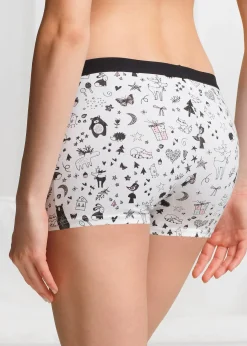 Femme bonprix Bas|Lingerie Coton|Lot de 4 boxers femme