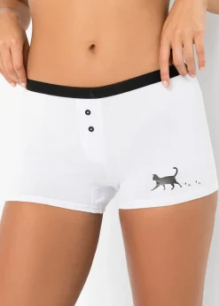 Femme bonprix Lingerie Coton|Bas|Lot de 4 boxers femme