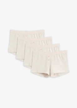 Femme bonprix Lingerie Coton|Bas|Lot de 4 boxers femme