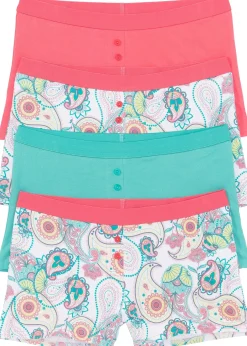 Femme bonprix Lingerie Coton|Bas|Lot de 4 boxers femme
