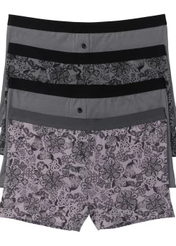 Femme bonprix Lingerie Coton|Bas|Lot de 4 boxers femme