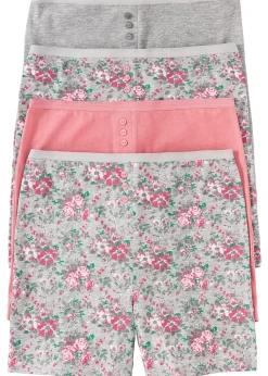 Femme bonprix Bas|Lot de 4 boxers femme longs taille haute