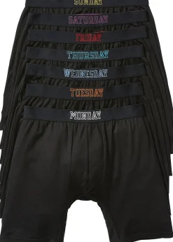 Homme bonprix Caleçons|Sous-Vêtements|Lot de 7 boxers longs coton