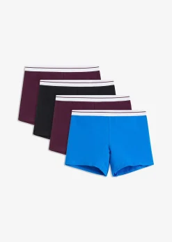 bonprix Lot de 4 boxers mi-longs coton|Femme Lingerie Coton|Bas