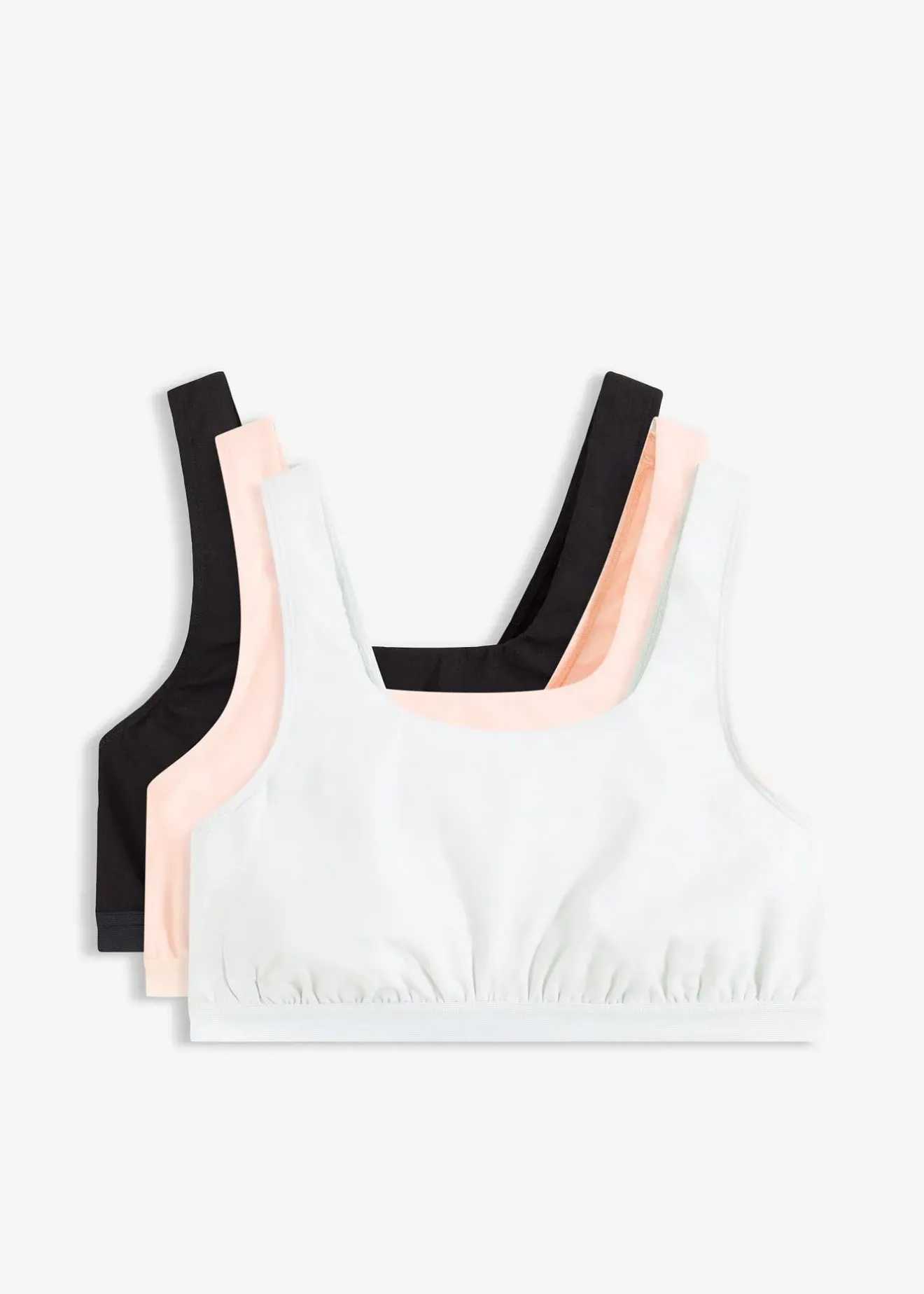 Femme bonprix Sous-Vêtements Sport|Lingerie Coton|Lot de 3 brassières coton extensible