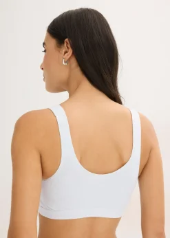 Femme bonprix Sous-Vêtements Sport|Lingerie Coton|Lot de 3 brassières coton extensible