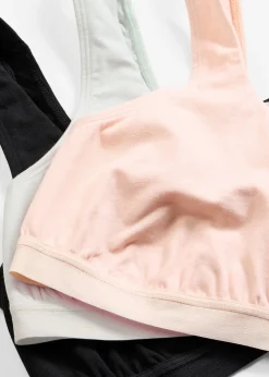Femme bonprix Sous-Vêtements Sport|Lingerie Coton|Lot de 3 brassières coton extensible