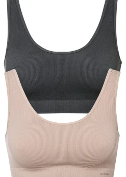 Femme bonprix Sans Couture|Basiques|Lot de 2 brassières côtelées sans coutures Feel Comfort