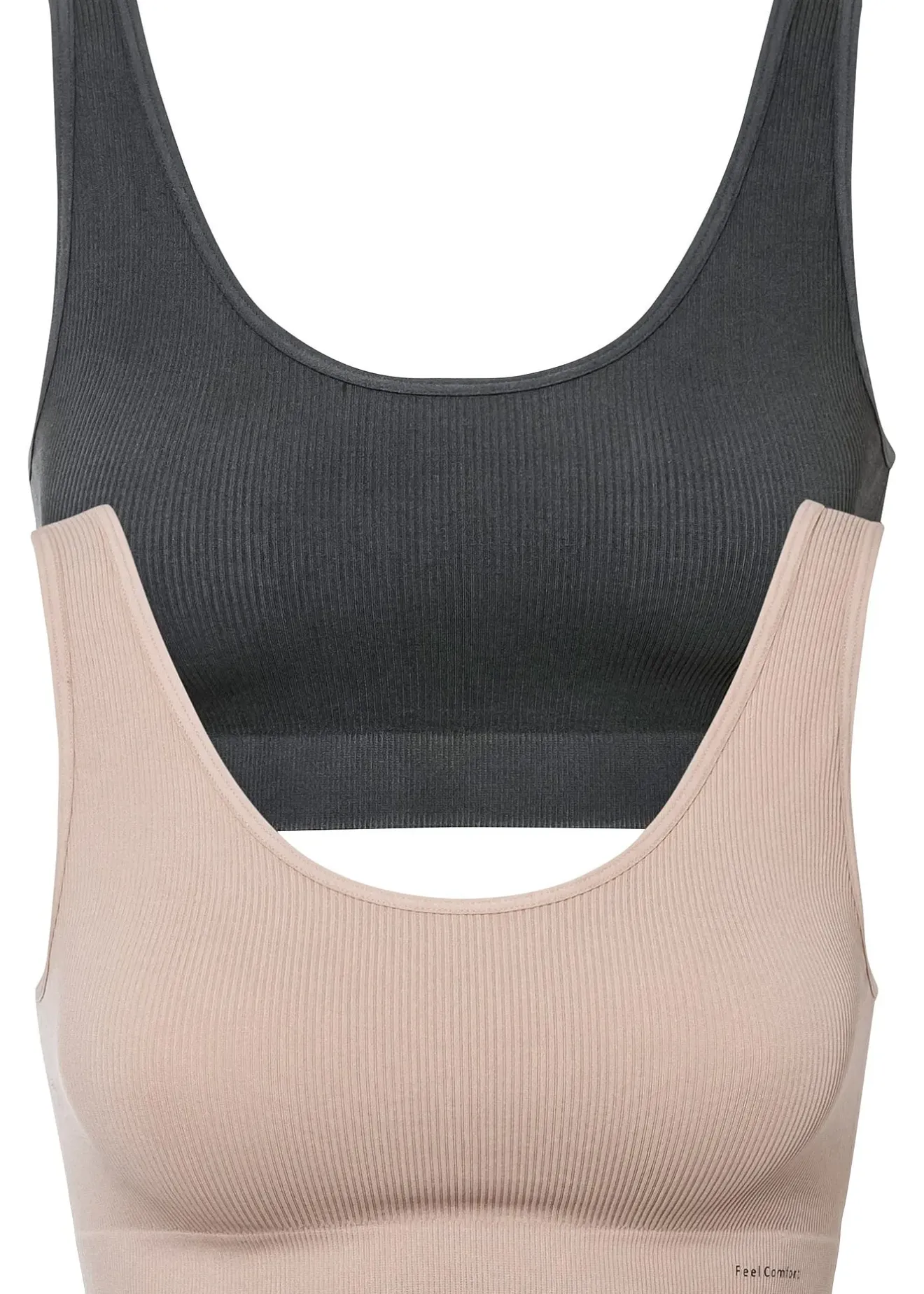 Femme bonprix Sans Couture|Basiques|Lot de 2 brassières côtelées sans coutures Feel Comfort