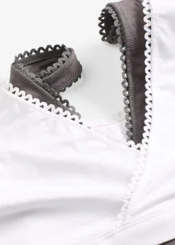 bonprix Lot de 2 brassières réversibles en coton extensible|Femme Basiques|Soutiens-Gorge