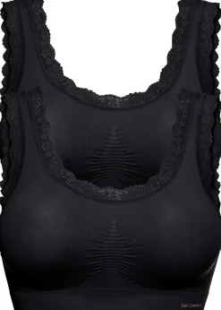bonprix Lot de 2 brassières sans coutures Feel Comfort|Femme Sans Couture|Basiques