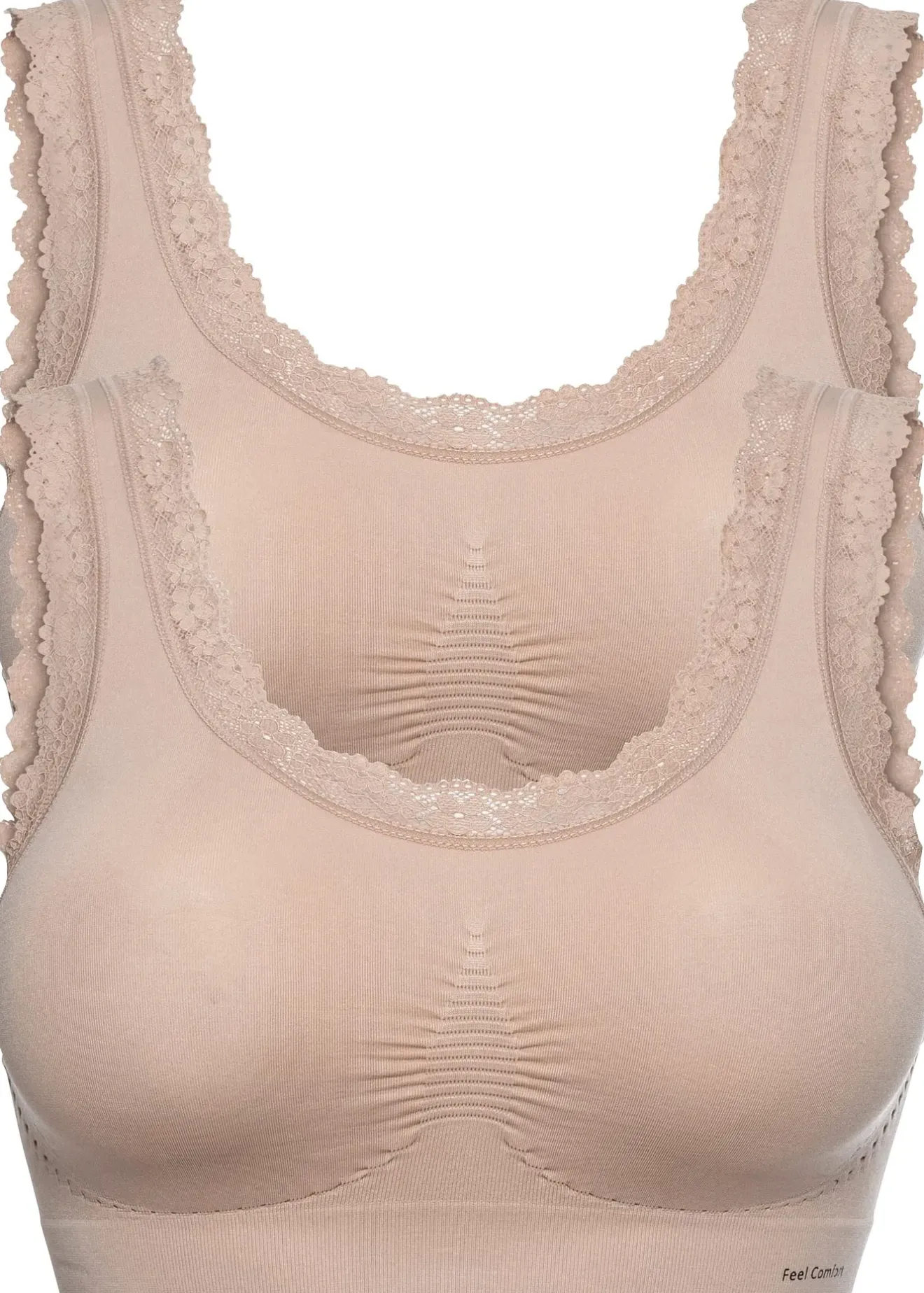 Femme bonprix Sans Couture|Basiques|Lot de 2 brassières sans coutures Feel Comfort