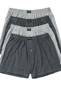 bonprix Lot de 4 caleçons en jersey coton doux|Homme Caleçons|Sous-Vêtements