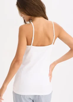 bonprix Lot de 2 caracos avec dentelle|Femme Lingerie Coton