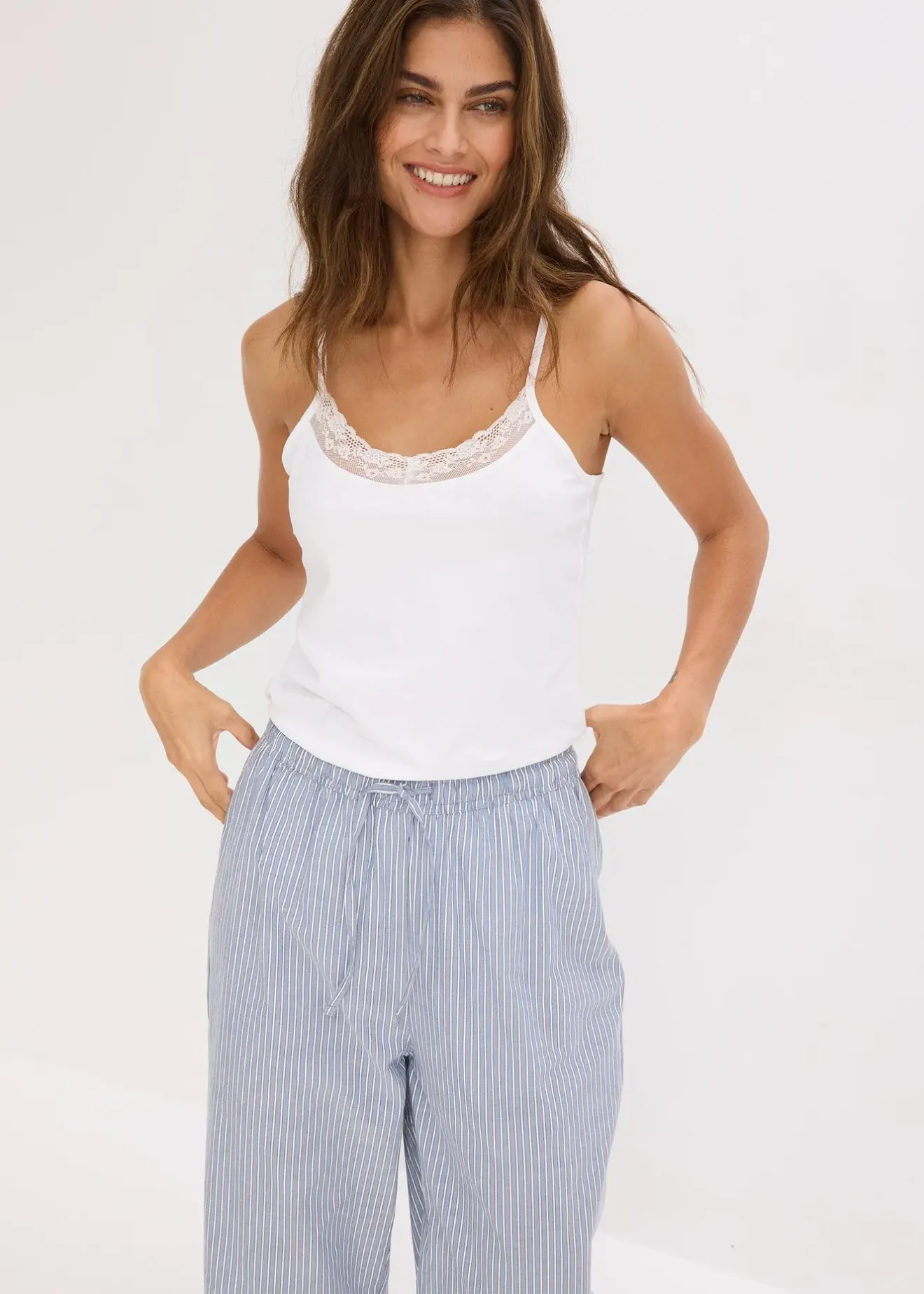 bonprix Lot de 2 caracos avec dentelle|Femme Lingerie Coton