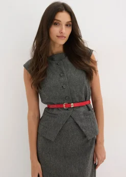 bonprix Lot de 2 ceintures avec boucle brillante|Femme Ceintures