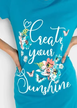 bonprix Lot de 2 chemises de nuit courtes 100% coton|Femme Lingerie Nuit