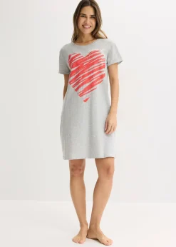 Femme bonprix Lingerie Nuit|Lot de 2 chemises de nuit 100% coton