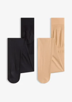 bonprix Lot de 2 collants voile sculptants 30D|Femme Chaussettes & Collants