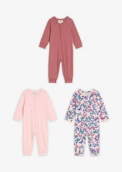 bonprix Lot de 3 combinaisons bébé 100% coton|Enfant Vêtements Enfant|Lot De 2 Articles Et Plus