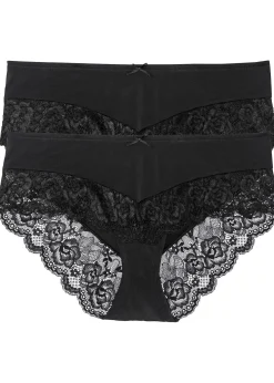 bonprix Lot de 2 culottes|Femme Dessous|Bas
