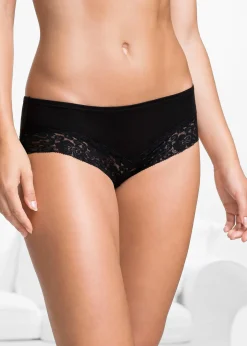 Femme bonprix Lingerie Coton|Bas|Lot de 4 culottes à dentelle