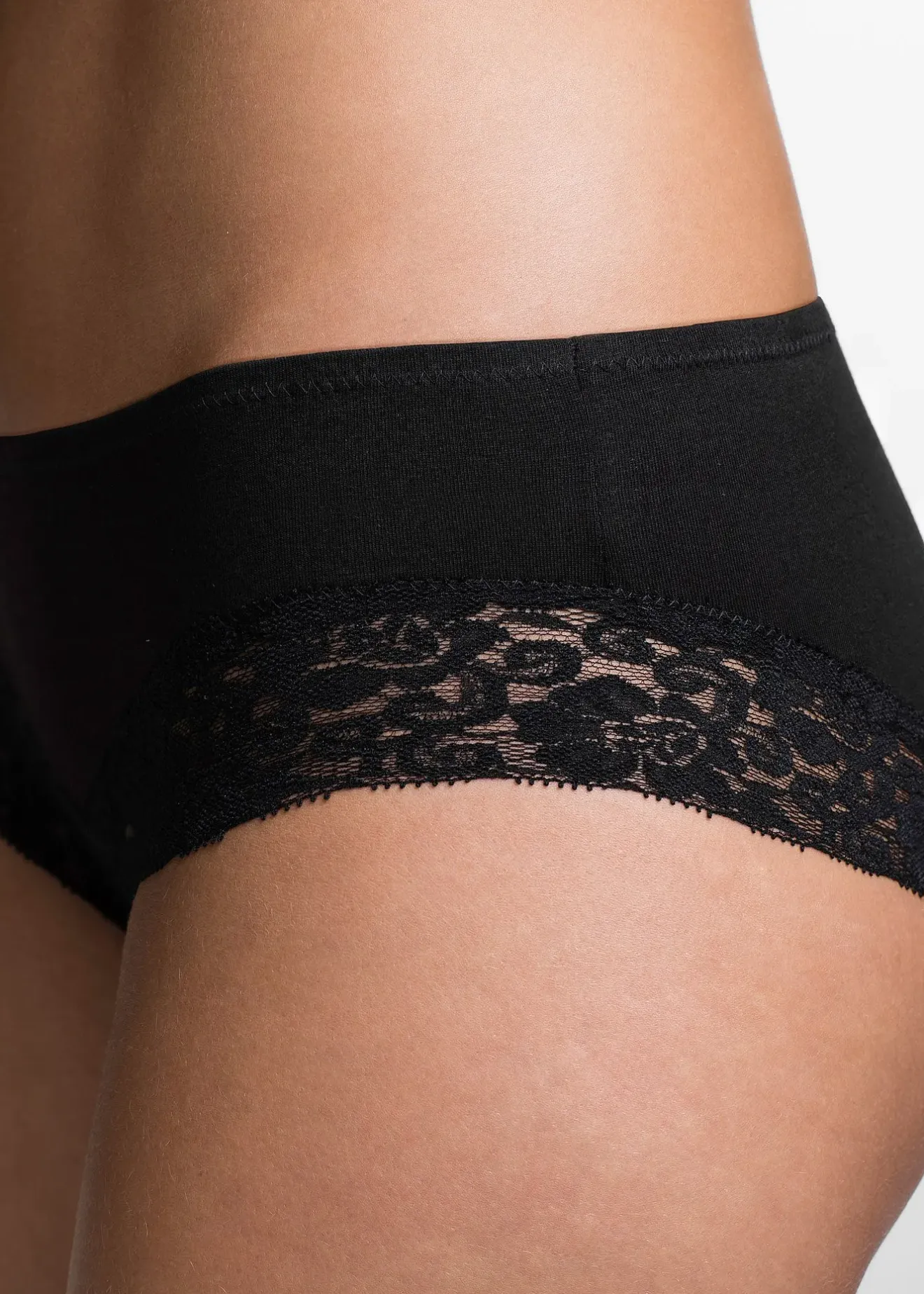 Femme bonprix Lingerie Coton|Bas|Lot de 4 culottes à dentelle