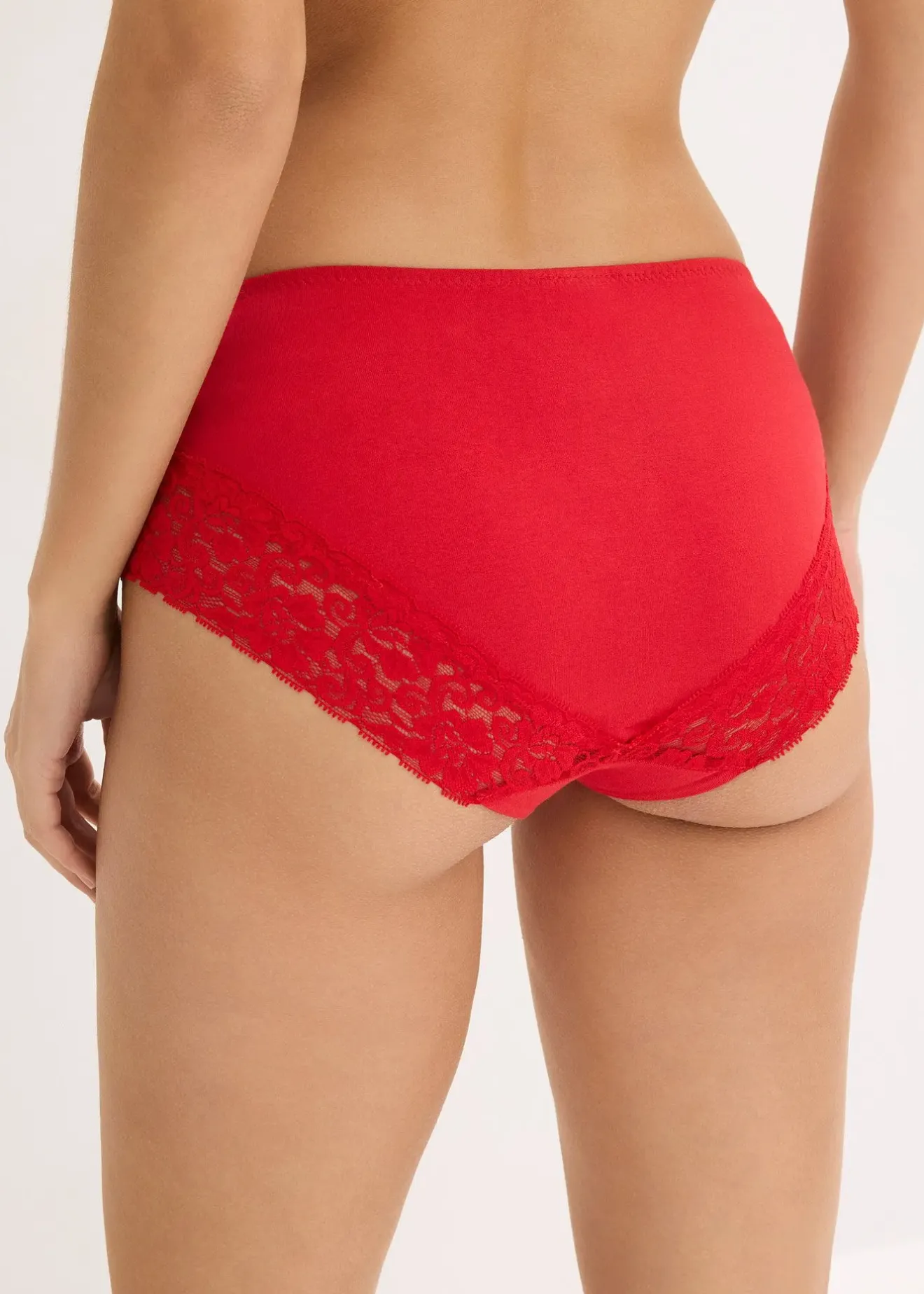 bonprix Lot de 4 culottes à dentelle|Femme Lingerie Coton|Bas