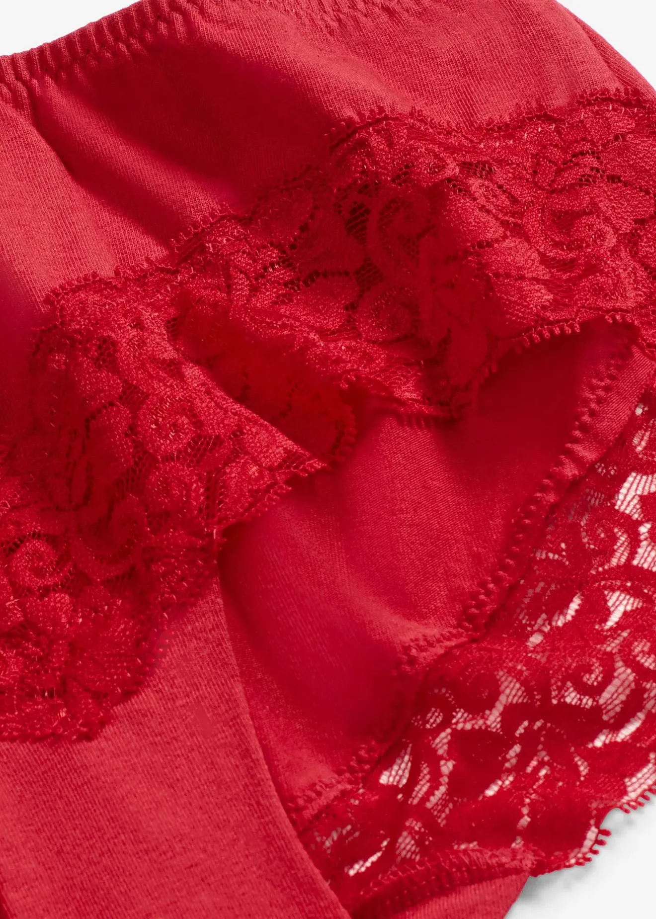 bonprix Lot de 4 culottes à dentelle|Femme Lingerie Coton|Bas