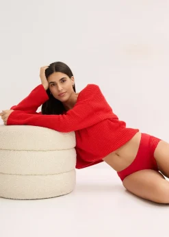 bonprix Lot de 4 culottes à dentelle|Femme Lingerie Coton|Bas