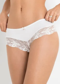 Femme bonprix Dessous|Bas|Lot de 2 culottes avec dentelle