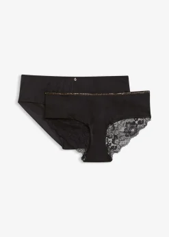 bonprix Lot de 2 culottes en dentelle élégante|Femme Dessous|Bas