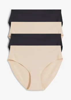 Femme bonprix Bas|Sans Couture|Lot de 4 culottes invisibles en microfibre