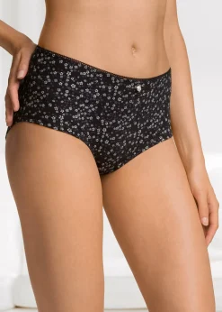 bonprix Lot de 4 culottes Maxi|Femme Lingerie Coton|Bas