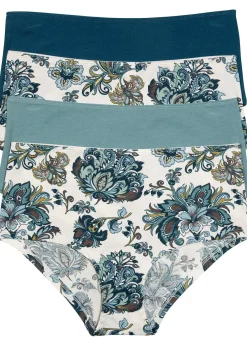 Femme bonprix Lingerie Coton|Bas|Lot de 4 culottes maxi