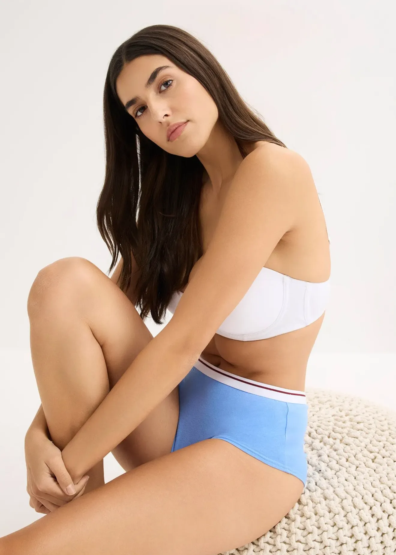 bonprix Lot de 4 culottes Maxi|Femme Lingerie Coton|Bas