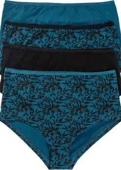 Femme bonprix Lingerie Coton|Bas|Lot de 4 culottes maxi coton