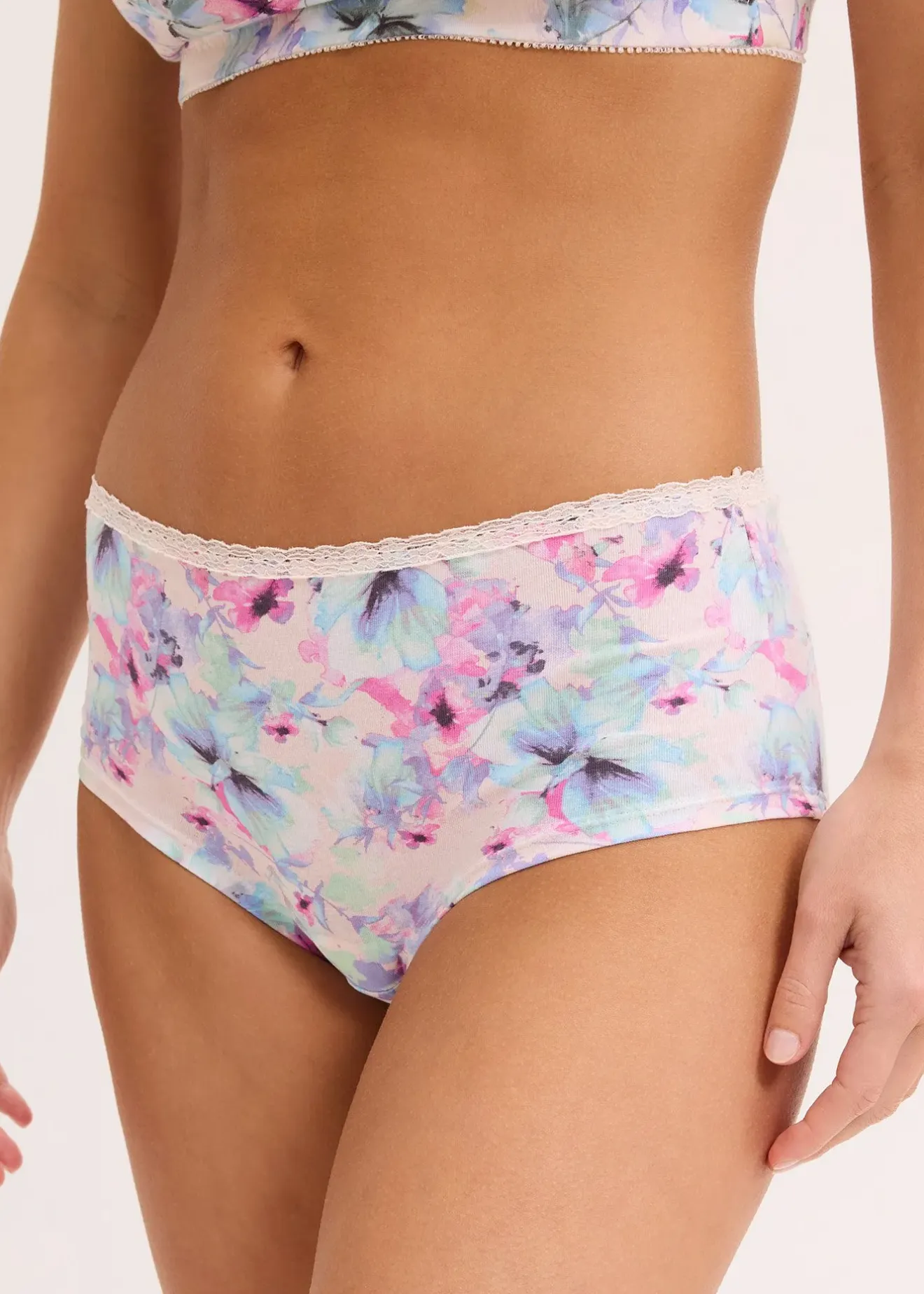 Femme bonprix Lingerie Coton|Bas|Lot de 4 culottes Maxi coton