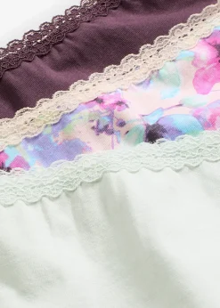 Femme bonprix Lingerie Coton|Bas|Lot de 4 culottes Maxi coton