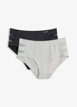 Femme bonprix Sans Couture|Bas|Lot de 2 culottes Maxi Feel Comfort découpes laser