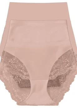 Femme bonprix Sans Couture|Lingerie Sculptante|Lot de 2 culottes sculptantes lasercut, maintien modéré