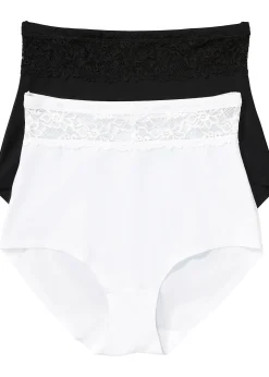 Femme bonprix Basiques|Lingerie Sculptante|Lot de 2 culottes sculptantes, maintien léger