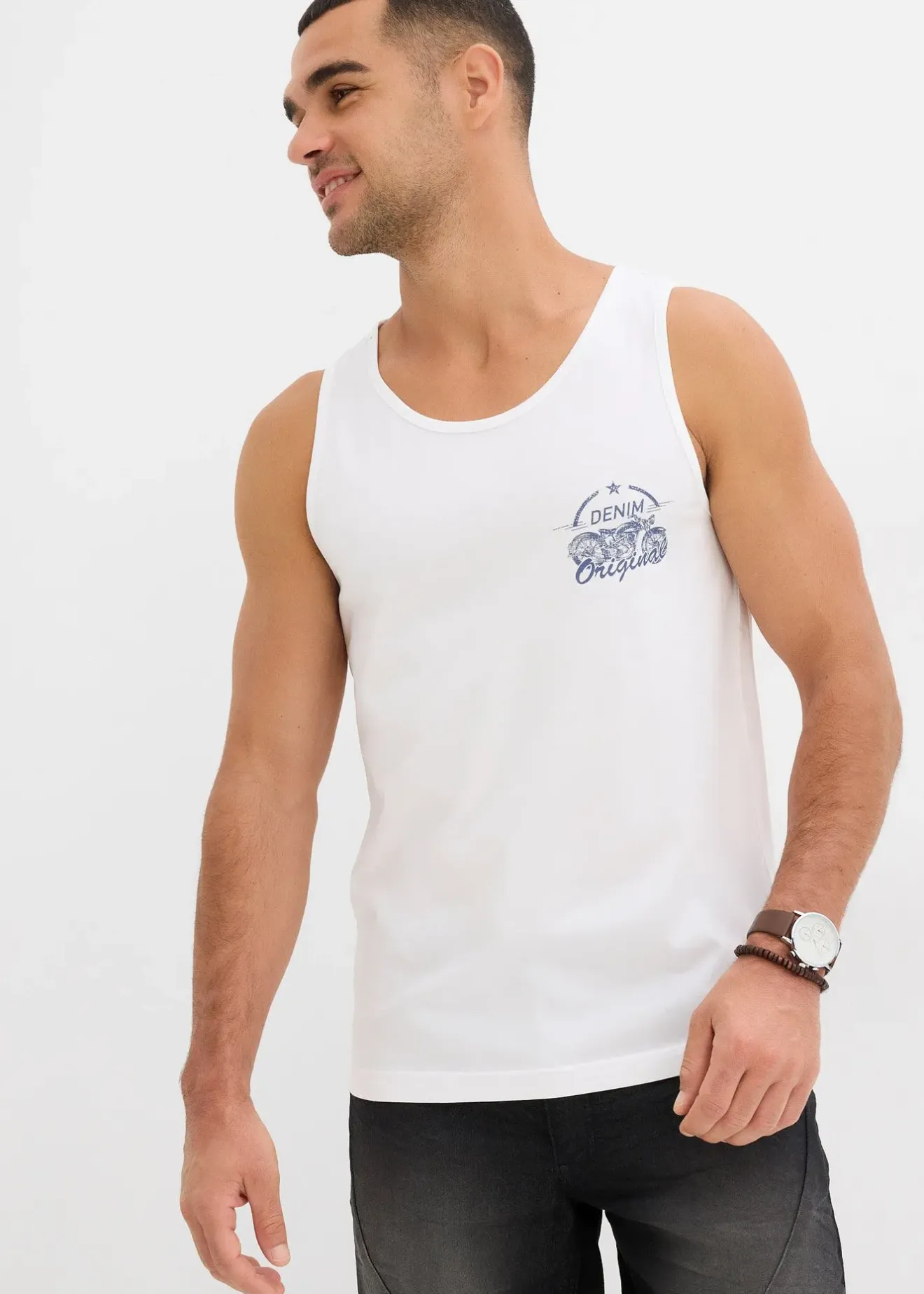 bonprix Lot de 3 débardeurs|Homme Mode Plage|T-Shirts & Polos