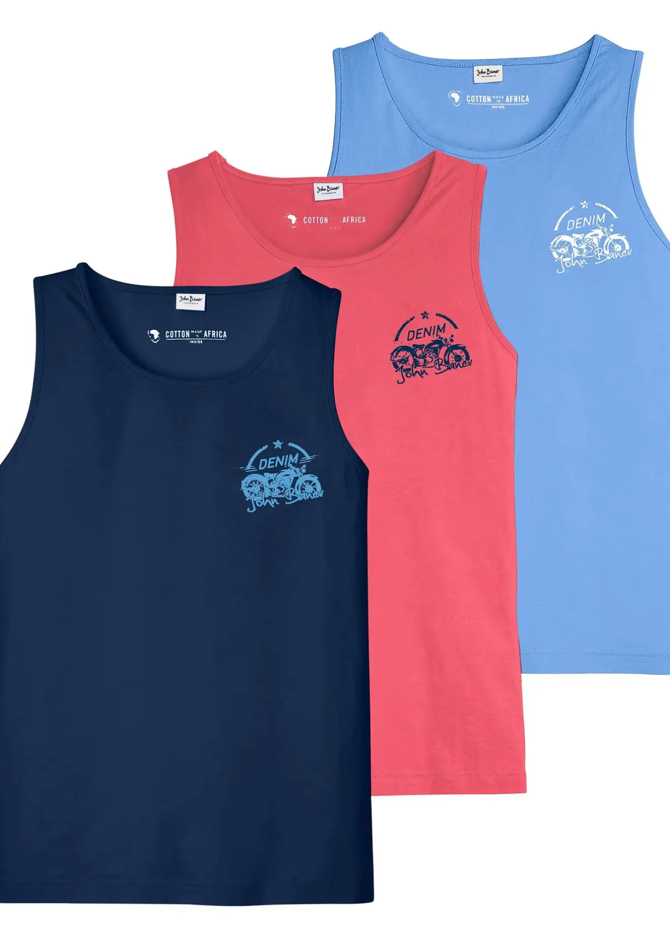 Homme bonprix Mode Plage|T-Shirts & Polos|Lot de 3 débardeurs