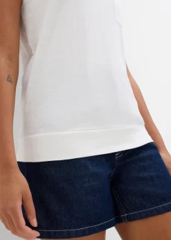 bonprix Lot de 2 débardeurs 100% coton|Femme Tricots De Peau|Basiques