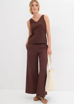 bonprix Lot de 2 débardeurs 100% coton|Femme Tricots De Peau|Basiques