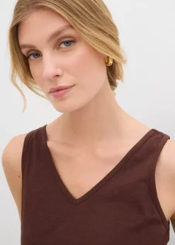 bonprix Lot de 2 débardeurs 100% coton|Femme Tricots De Peau|Basiques