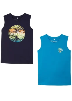 Enfant bonprix Garçons 9-16 Ans·Lots De 2 Articles Et Plus|Garçons 9-16 Ans·T-Shirts|Lot de 2 débardeurs 100% coton