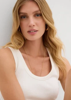 bonprix Lot de 2 débardeurs côtelés en coton extensible|Femme Tricots De Peau|Basiques